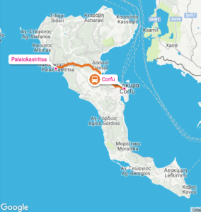 mapa Korfu